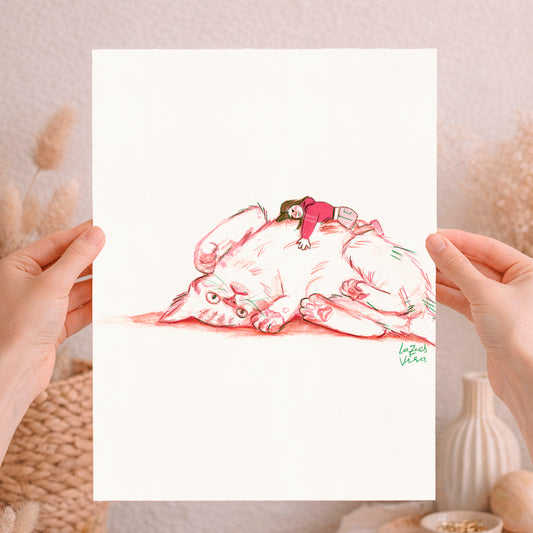 Colección "abrazo mi gato" Póster Azalea