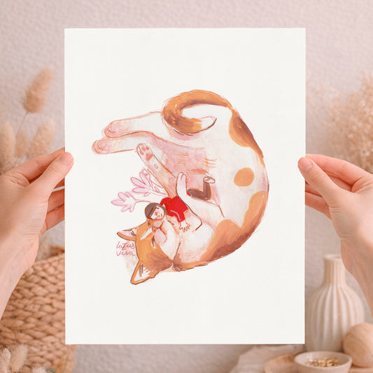 Colección "abrazo mi gato" Póster Dalia