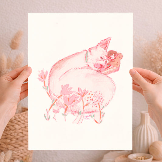 Colección "abrazo mi gato" Póster Boronia